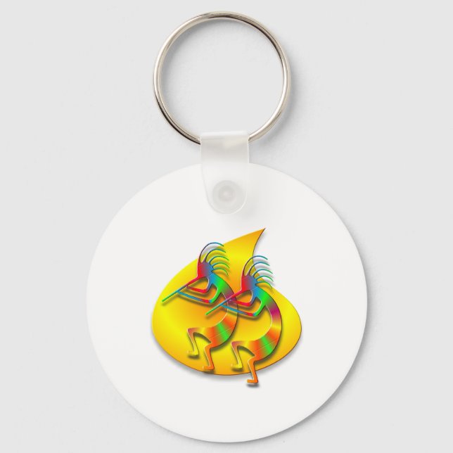 Chaveiro Dois Kokopelli #126 (Frente)