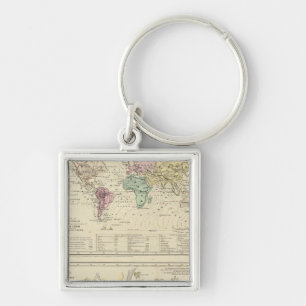 Chaveiro Dois mapas do mundo