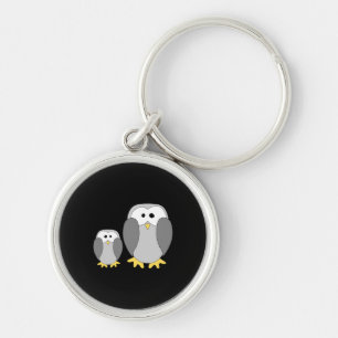 Chaveiro Dois Pinguins Bonitos. Cartoon.
