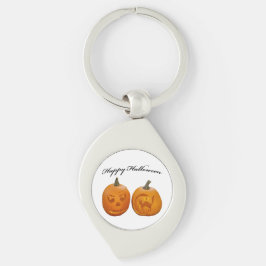 Chaveiro Dois Pumpkins Feliz Dia das Bruxas