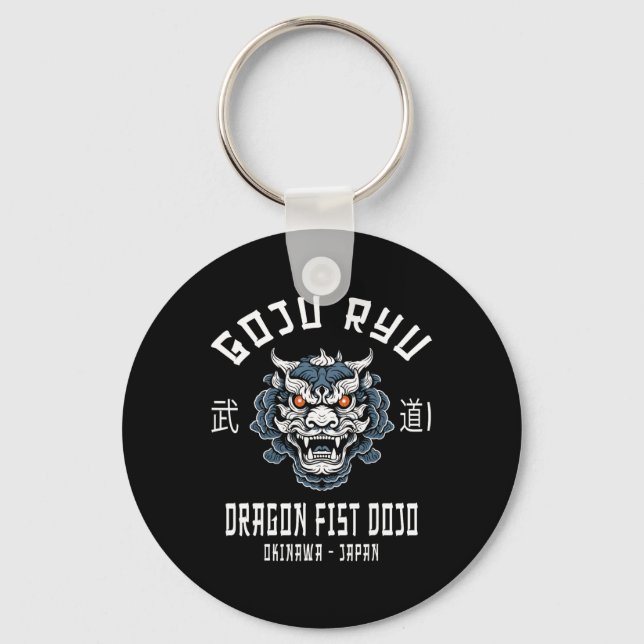 Chaveiro Dojo Dragon Fist Karate Goju Ryu  (Frente)