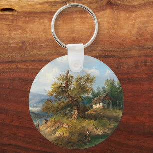 Chaveiro Dominik Schufried Uma Paisagem Montanhosa com...