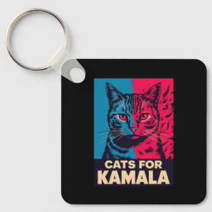 Chaveiro Dona de Gato sem Filhos está votando em Kamala Har