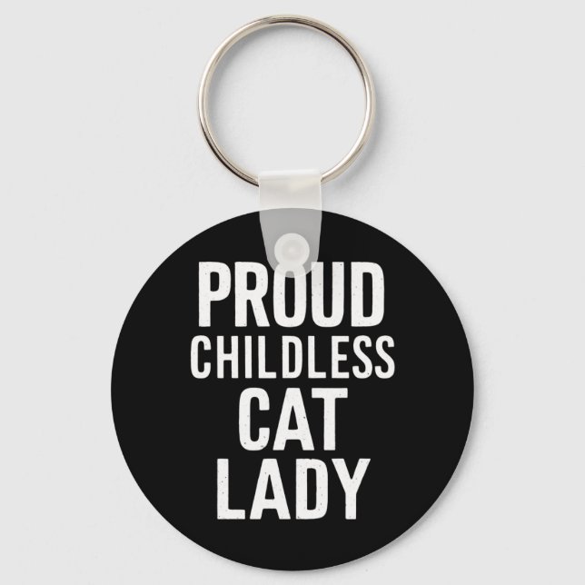 Chaveiro Dona de Gato sem Filhos para Mulher Mãe de Gato Do (Frente)