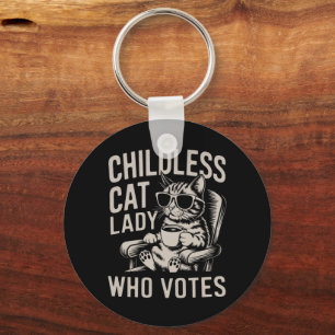 Chaveiro Dona de Gato sem Filhos Voto Eleitoral 2024 Kamala