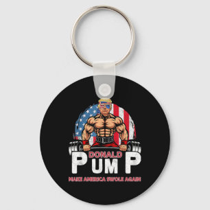 Chaveiro Donald Pump America Swole Novamente Engraçado Trum