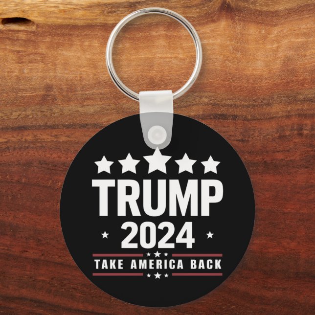 Chaveiro Donald Trump 2024 Devolva a América Eleição  (Frente)