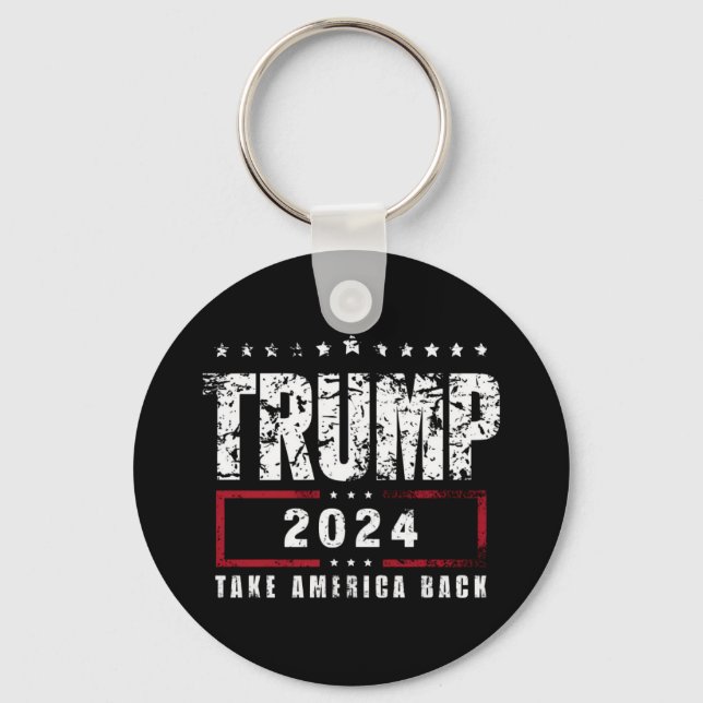 Chaveiro Donald Trump 2024 Devolva a América Eleição  (Frente)