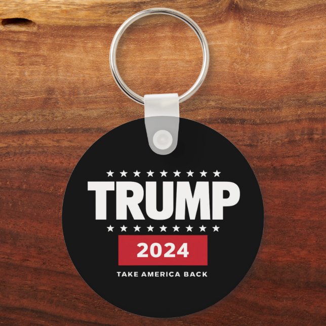 Chaveiro Donald Trump 2024 Devolva a América Eleição  (Frente)