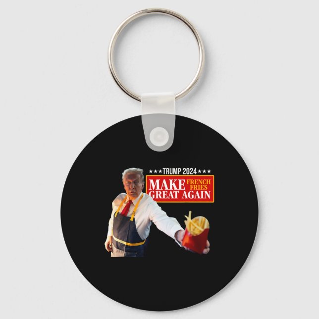 Chaveiro Donald Trump 2024 Francês Fry - Make French Fries  (Frente)