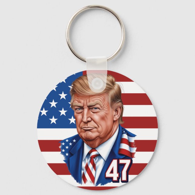 Chaveiro Donald Trump 2024 Presidencial 47 vencedor - EUA (Frente)