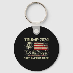 Chaveiro Donald Trump 2024 Recupere a bandeira americana