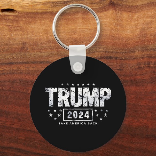 Chaveiro Donald Trump 2024 Retire a Eleição Americana (Frente)