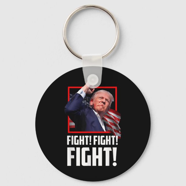 Chaveiro Donald Trump Combatendo Combatentes Apoiadores (Frente)