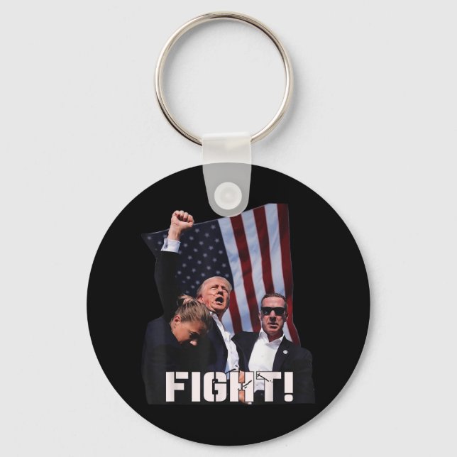 Chaveiro Donald Trump Combatendo Combatentes Apoiadores (Frente)