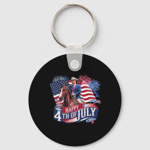 Chaveiro Donald Trump Feliz 4 de Julho Para Patriotas Ameri