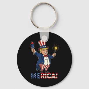 Chaveiro Donald Trump Merica 4 De Julho Fireworks Patrioti