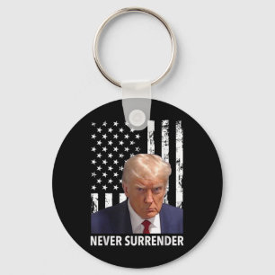 Chaveiro Donald Trump Mug Shot - Nunca rendam F Americano