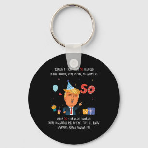 Chaveiro Donald Trump Presidente Engraçado 50º Aniversário 