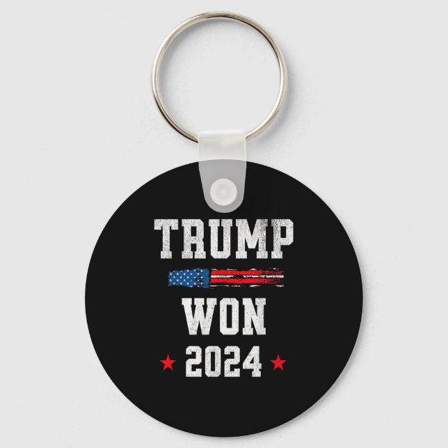 Chaveiro Donald Trump Won vence as eleições de 2024 (Frente)