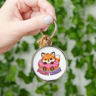 Chaveiro Donut Fofinho de Raposa Kawaii Não se Preocupe Pia