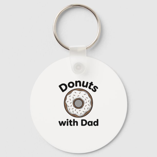 Chaveiro Donuts Com O Papai Design De Camisa De Donut Vinta (Frente)