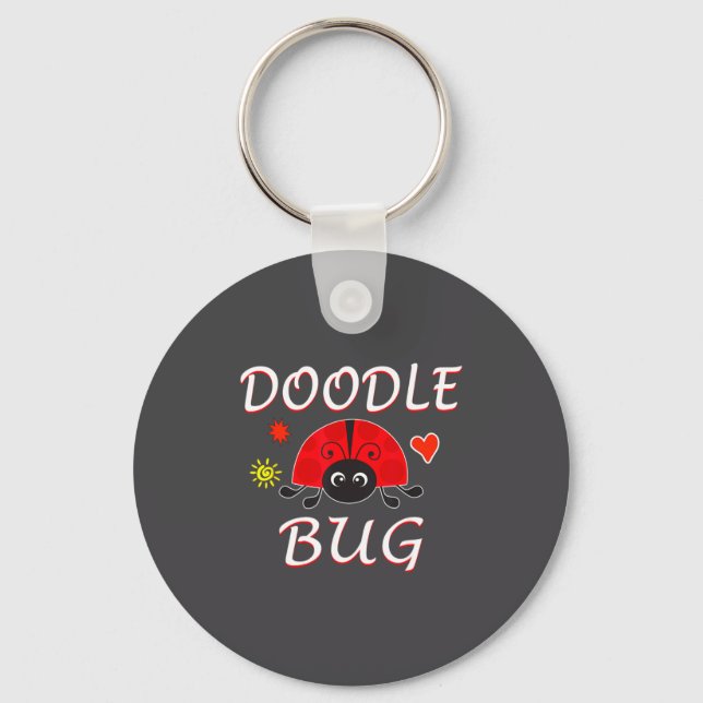 Chaveiro Doodle Bug Funny Doodle Ladybug  (Frente)