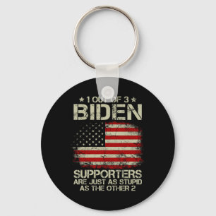 Chaveiro Dos 3 Apoiadores De Biden São Tão Estúpidos Quanto