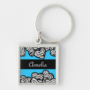 Chaveiro dos corações da zebra