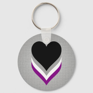 Chaveiro dos corações do orgulho do Asexuality