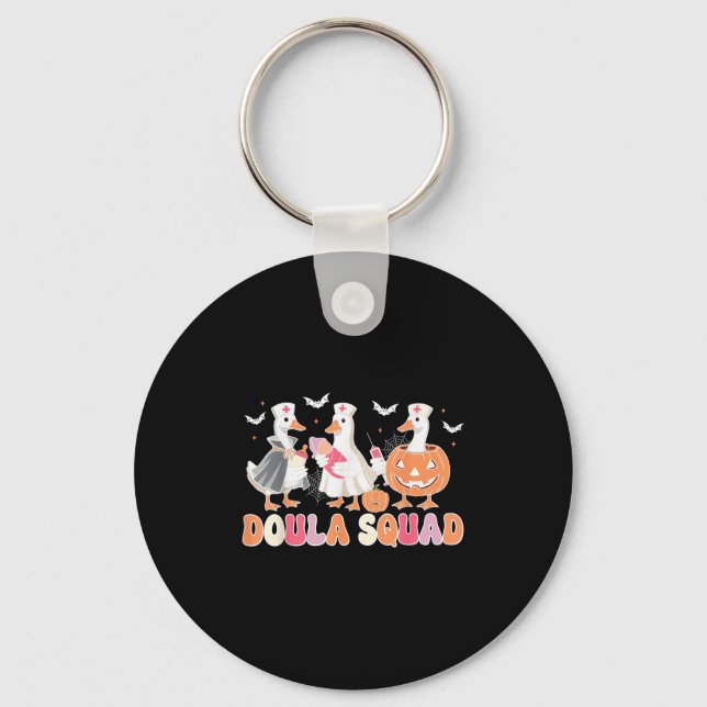 Chaveiro Doula Squad Goose Spooky Aleitamento de Halloween (Frente)