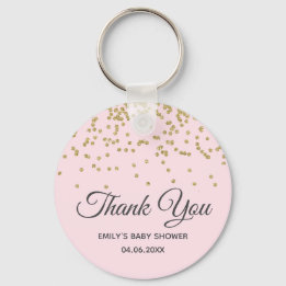 Chaveiro Dourada brilhante cor-de-rosa branca Obrigado Chá