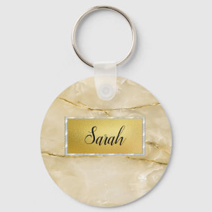 Chaveiro Dourada Marble Trendy Bonita