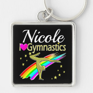 CHAVEIRO DOURADO AMO GINÁSTICA DESIGN PERSONALIZADA