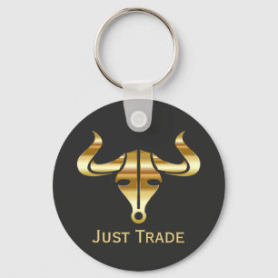 Chaveiro Dourado Bull Just Trade