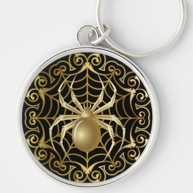 Chaveiro Dourado da aranha (Frente)