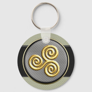 Chaveiro dourado de Triskele