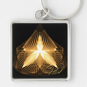Chaveiro dourado do Flourish 1
