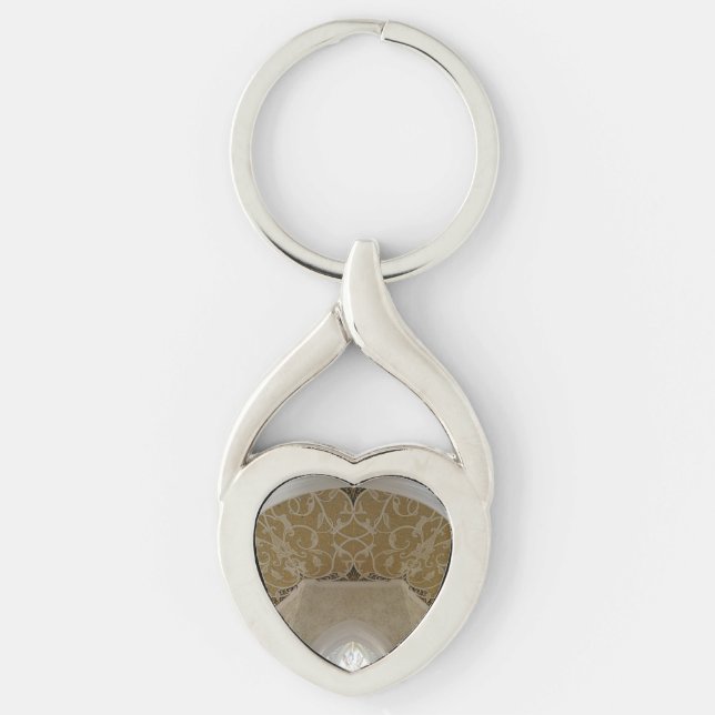 Chaveiro Dourado Motif Heart String (Frente)