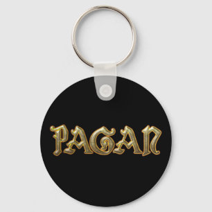 Chaveiro Dourado pagão do Fob Wicca Wiccan da