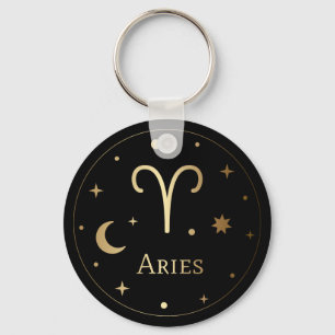 Chaveiro Dourado Sinal/Aries Zodíaco