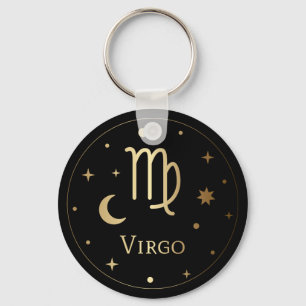 Chaveiro Dourado Sinal Zodiativo/Virgem