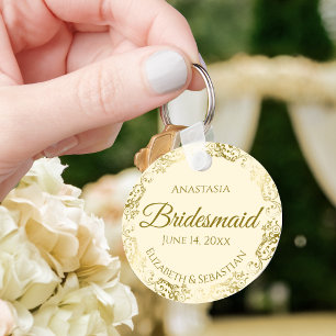 Chaveiro Dourados amigos em Cream Bridesmaid Wedding Gift