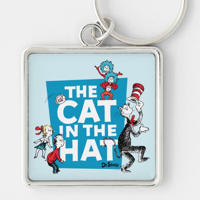 Chaveiro Dr. Seuss | Cat no logotipo Hat - Caracteres (Frente)