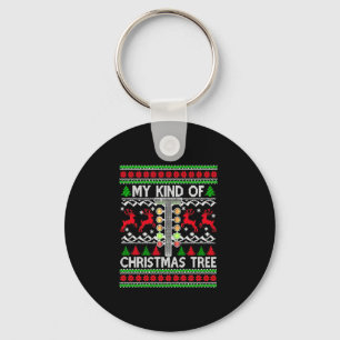 Chaveiro Drag Racing Christmas Tree Ugly Xmas Sweater