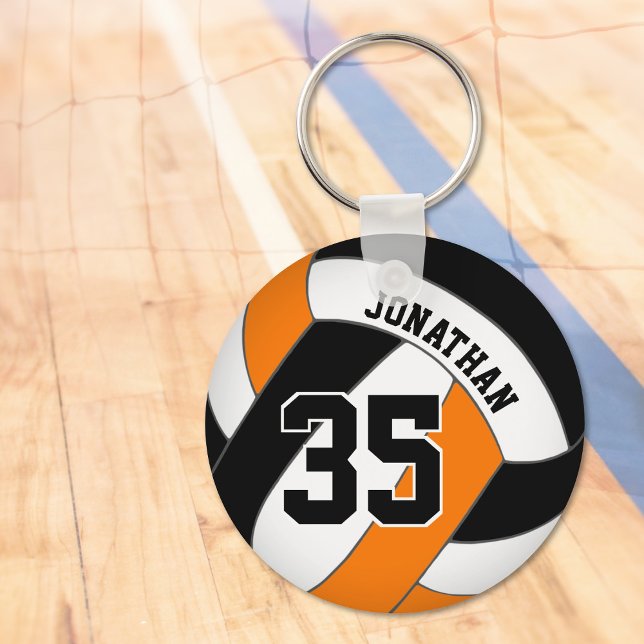 Chaveiro draga de vôlei personalizada dos meninos laranja-n (Criador carregado)