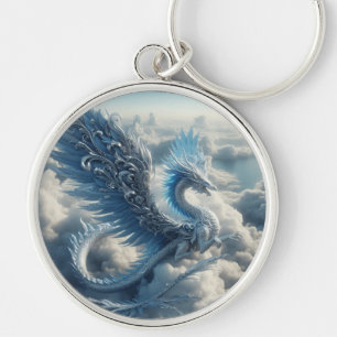 Chaveiro Dragão atordoante cercado por nuvens