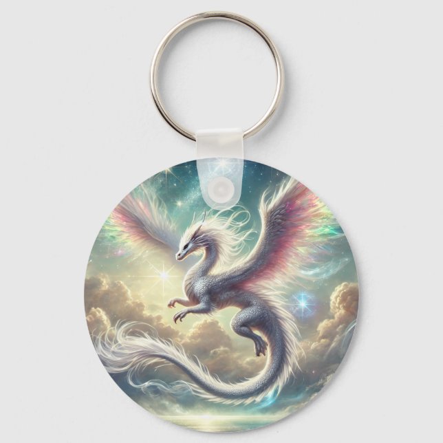 Chaveiro Dragão Branco (Frente)
