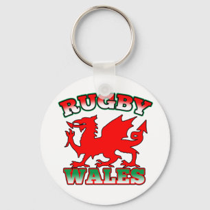Chaveiro Dragão da bandeira de Wales do rugby