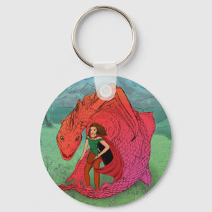 Chaveiro Dragão de Bebê Vermelho